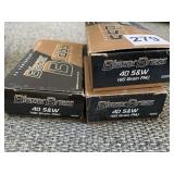 150 ROUND OF 40 S & W BRASS AMO CCI BLAZER