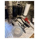 ASSORTED UTENSILS ETC.