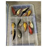 FLAMBEAU LOCKING STORAGE BOX W/ 12 BAIT FISH