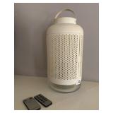 METAL W/ GLASS BASE LANTERN 14" H