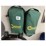CALDWELL SHOOTING SUPPLY ARMRESTS, TWO BAGS WITH