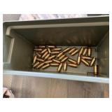 PLASTIC AMMO CAN W/ APPROX. 25 ROUNDS OF ACP