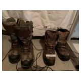 2 PAIRS SZ. 11 W BOOTS