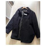 J CREW LEATHER JACKET BLACK NICE COND. LARGE SIZE