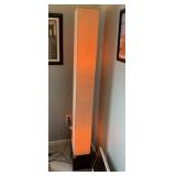 WOOD BASE CLOTH TOWER LAMP - 72" X 8" X 8" BEIGE