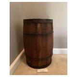 WOOD KEG W/ IRON BANDS