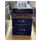 180, 165 SMITH AND WESSON AMO - 3 BOXES