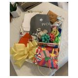 GIFT WRAPPING SUPPLIES AND DUCK FIGURINE MADE IN