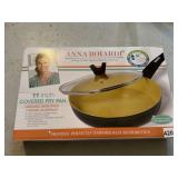 ANNA BOLARDI NEW 11" COVERED FRY PAN IN BOX
