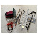 CANE, REACH STICK, RULER, HAIR DRYER, HAND