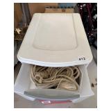 SINGLE DRAWER BIN W/ ROPE