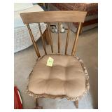WOODEN KITCHEN CHAIR WITH CUSHION