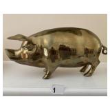 BRASS PIG BANK 7