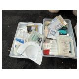 FIRST AID SUPPLIES IN TOTE W/ LID