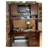 THREE DRAWER, ONE SLIDER COMPUTER DESK WITH