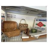 BASKETS, STADIUM SEAT, SHELVES ETC.