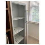 WHITE METAL SHELVING UNIT 18X58X12