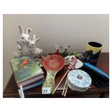 PITTSBURGH MUG, BUNNY FIGURINE, ETC.