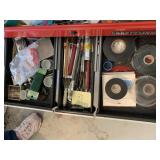 THREE DRAWER CONTENTS OF ALL, ELECTRICAL TAPE,