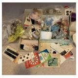LARGE LOT OF SEWING ITEMS AND NEEDLEPOINT KITS