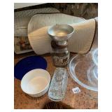 GLASS PIE PANS, ETC.