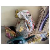 POT SOIL, PLANT FOOT WATER CAN