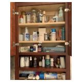 CONTENTS OF BATHROOM MEDICINE CABINET (ALL 5