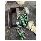 GARDENING CADDY, EXT. CORD, SHEERS, GLOVES