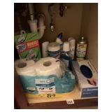 CLEANING SUPPLIES, TOILET PAPER, ETC.