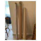 TWO ROLLS OF VINYL AND ONE ROLL OF CLEAR PLASTIC