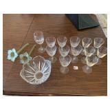 WINE GLASSES, TULIP BOWL, ALL UNMARKED