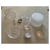 STEIFF PEWTER MINI BOWL, SALTS, PLASTIC WARE