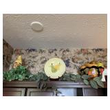 PEAR BOWL, JUG AND PLATE WITH GREENERY