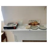 CUT GLASS BOWL, BOWLS, DISPLAY MIRRORS, ETC.