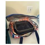 INSULATED FOOD CARRIER, PYREX DISH
