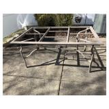 PATIO TABLE WITH 4 CHAIRS, GLASS IS WRAPPED IN