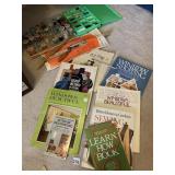 SEWING BOOKS AND THREAD AND TOOLS