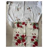 VINTAGE TABLECLOTH AND OTHER CLOTH