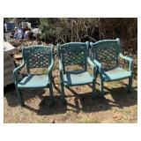 3 MATCHING PLASTIC CHAIRS