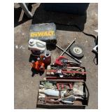 EMPTY DEWALT TOOLBOX, TOOL TRAYS WITH TOOLS,