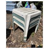 5 OUTDOOR STACKING SIDE TABLES