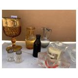 LARGE CUP, CREAMERS, CANDLE HOLDERS ETC.