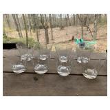 8 POLISH CRYSTAL ROCKS GLASSES