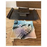 CANDLE STANDS, GLAZED DISH