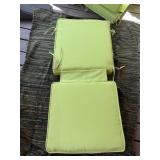3 MATCHED CHAIR CUSHIONS FOR PATIO CHAIRS