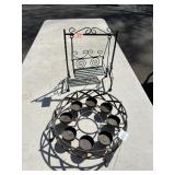 CANDLE HOLDER FOR AROUND TABLE UMBRELLA, METAL