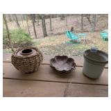 FRANKOMA POTTERY 4 LEAF CLOVER BOWL, POTTERY VASE