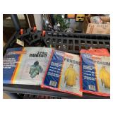 THREE RAIN SUITS AND NEW CLAMPS