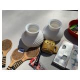 MILK GLASS HOBNAIL LAMP SHADES TEA LIGHT CANDLES