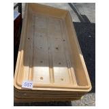 GROUP OF PLASTIC PLANT UNDERLAYMENT TRAYS